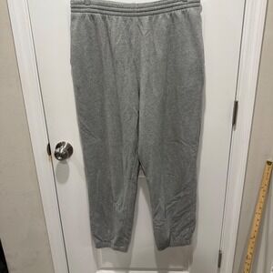 Joe Boxer Mens Sweatpants Heather Gray Drawstring Elastic Cuffs Size L